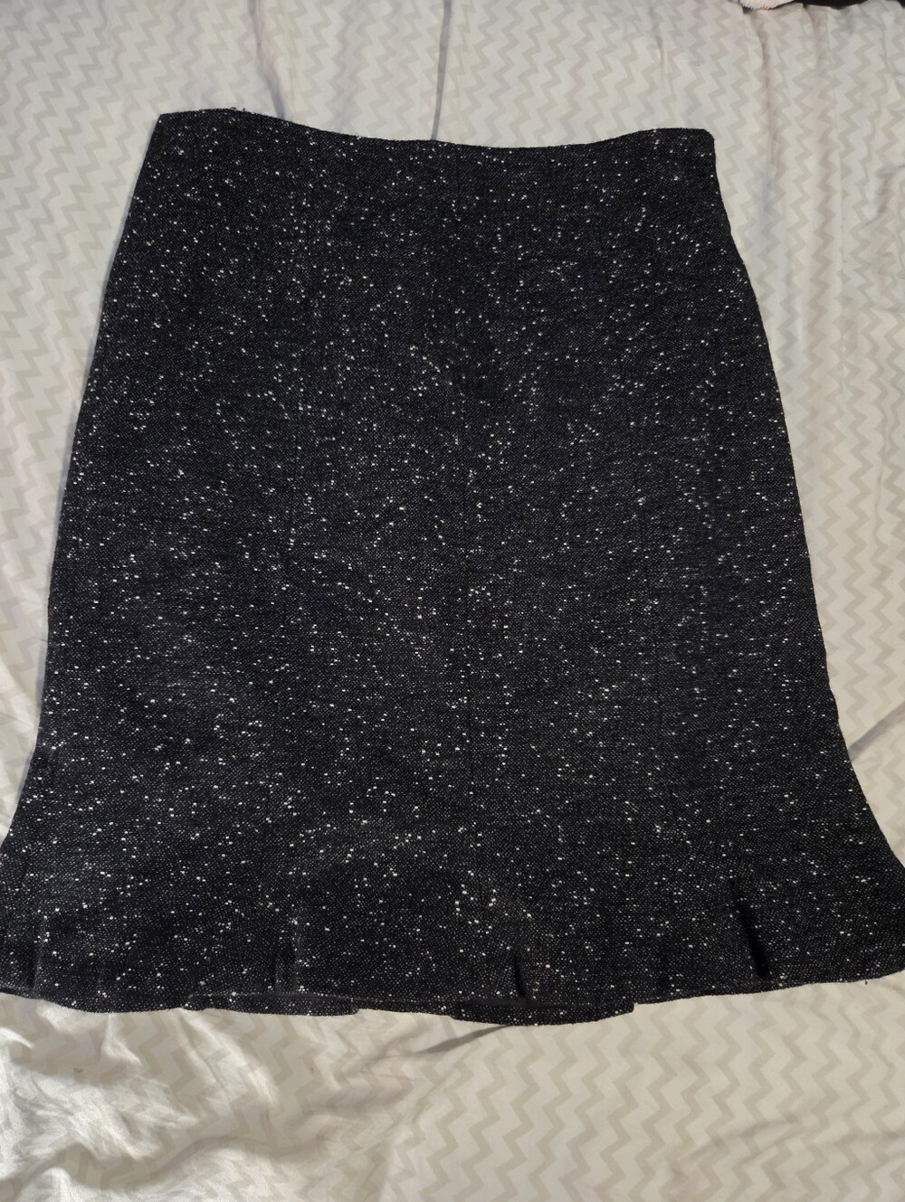 Vintage Talbots Wool Blend Black And White Tweed Skirt